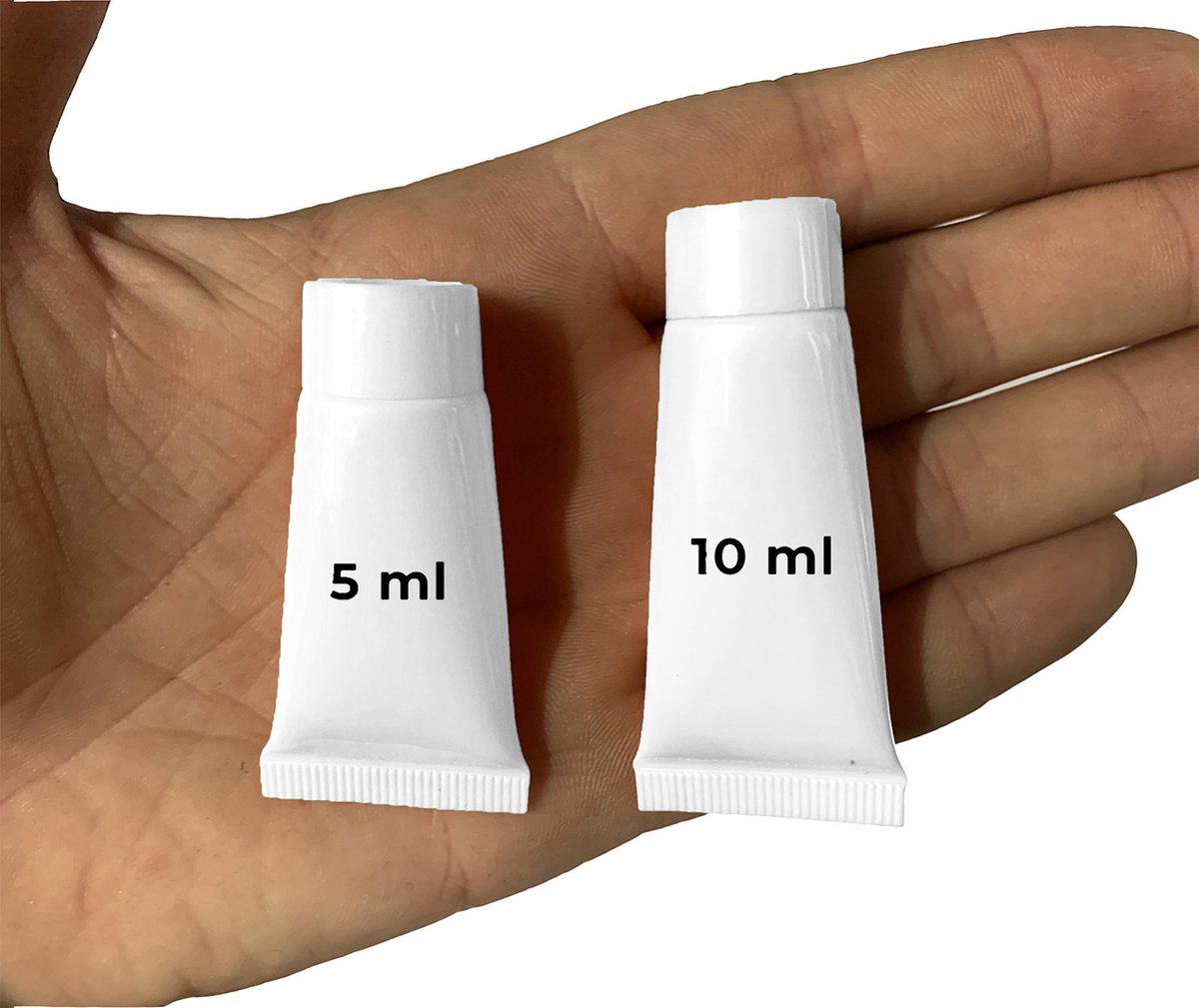 Goedkoopste Set van 50 hervulbare, lege tubes (10 ml, wit