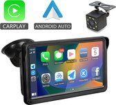 Netonic Multimedia CarPlay Scherm - Draadloze CarPlay Dongle geschikt voor Apple en Android - Geschikt voor Auto Radiosystemen - Draadloos CarPlay Gemak - Universeel Wifi Video Speler - Met Camera