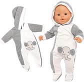 Kleding outfits voor baby poppen, poppenkleding 35-43 cm (olifant)