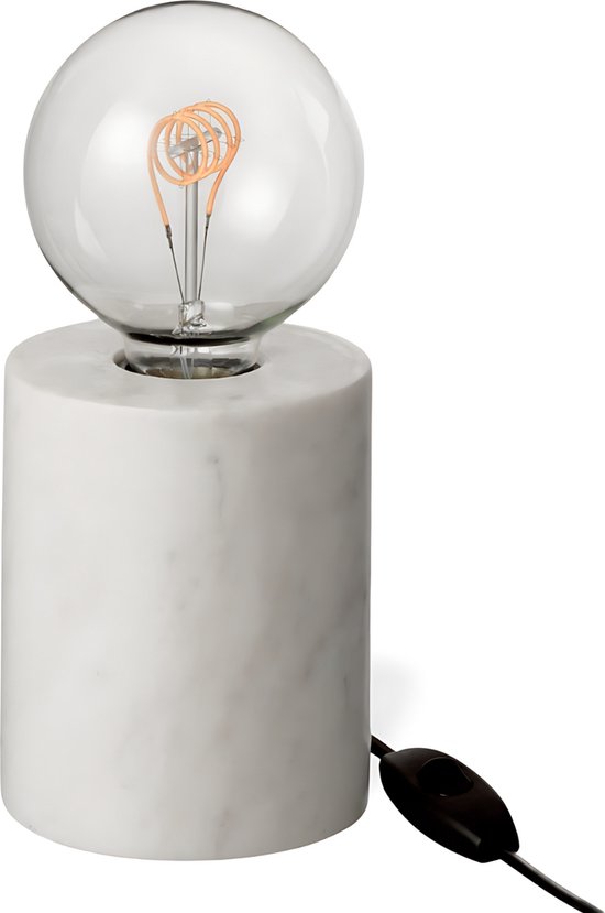 Tafellamp Fitting/Voet Marmer Wit 13 cm