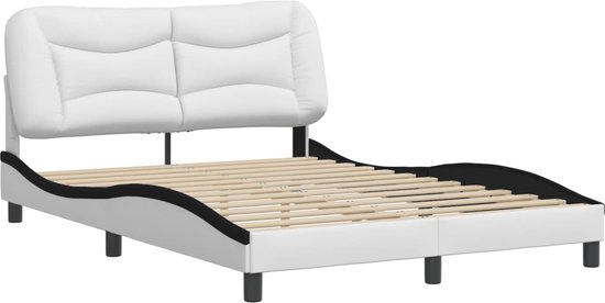 vidaXL-Bedframe-met-hoofdbord-kunstleer-zwart-100x200-cm