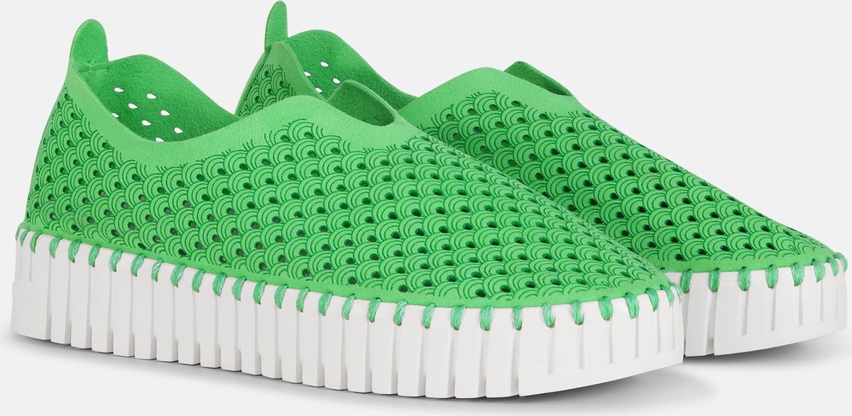 Instappers Platform TULIP3373W witte zool - 495 Bright Green
