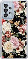 Casimoda® hoesje - Geschikt voor Samsung Galaxy A53 - Bloemen flowerpower - 2-in-1 case - Schokbestendig - Bloemen - Verhoogde randen - Multi, Transparant