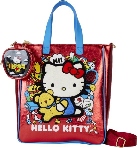 Hello Kitty Loungefly Sac fourre-tout à bandoulière 50e anniversaire