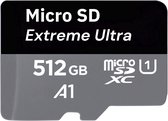 Carte mémoire - Ultra Micro SDXC 512 Go - UHS1 & A1 - avec adaptateur - Convient pour appareil photo