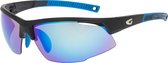 FALCON Matt Zwart Polarized Sportbril met UV400 Bescherming en Flexibel TR90 Frame - Unisex & Universeel - Sportbril - Zonnebril voor Heren en Dames - Fietsaccessoires - Blauw - Extra Lens (Cat.0)