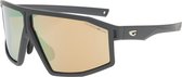 ARES Matt Zwart Polarized Sportbril met UV400 Bescherming en Flexibel TR90 Frame - Unisex & Universeel - Sportbril - Zonnebril voor Heren en Dames - Fietsaccessoires - Goud