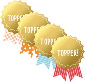 Sluitsticker - Sluitzegel – Medaille Topper! | Avondvierdaagse - Zwemdiploma - Geslaagd | Envelop - Stickers | Cadeau - Gift - Cadeauzakje - Traktatie | Leuk inpakken | Beloning Kinderen - Beloningsstickers | Jongens – Meisjes | DH collection