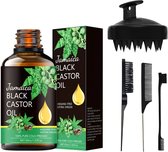 BeautyFit® - Castor Olie - 100% Koudgeperst - Castor Oil - Incl. Ebook, Scalp Massager, Kammen - Castorolie Pack - Jamaican Black Castor Oil - Haarverzorging - Serum