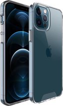 Military Grade Transparant - Bumper HQ Siliconen TPU Cover Geschikt voor: iPhone 12 Pro Hoesje - Crystal Clear Case
