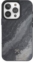 iPhone 15 Pro Max Backcase hoesje - Woodcessories - Grijs - Steen