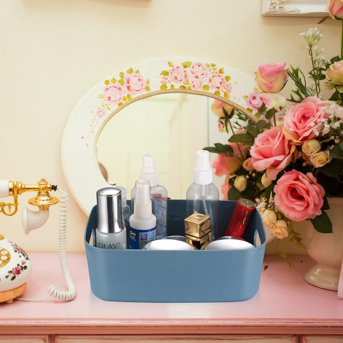 WSeltrium Panier De Rangement En Plastique,Lot De 10 Paniers De