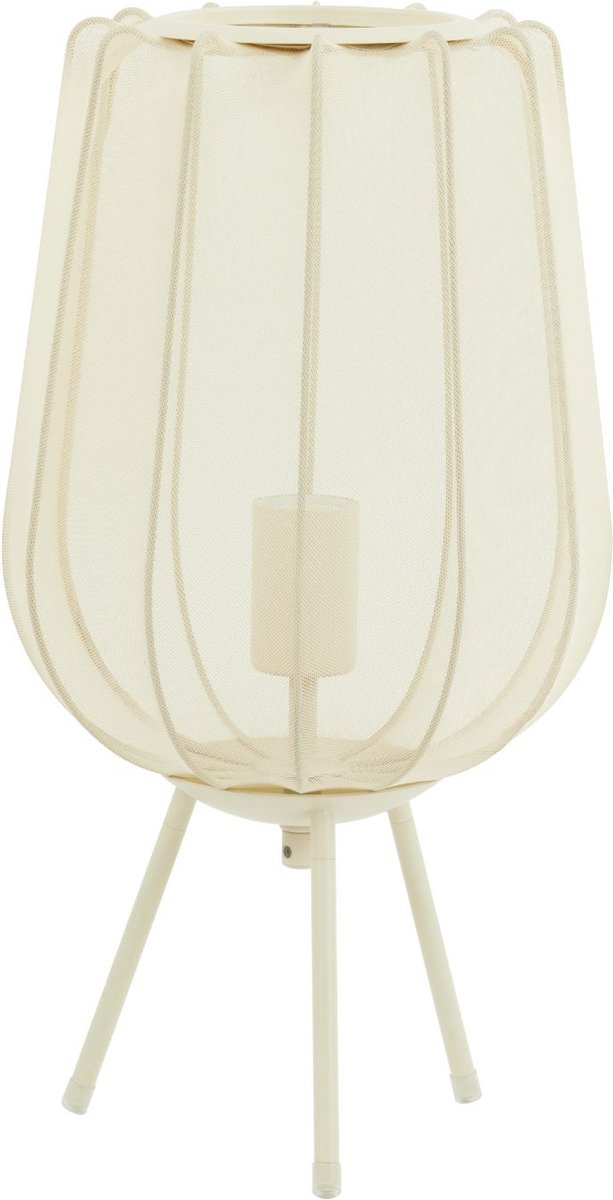 Light & Living - Tafellamp Plumeria - Ø25x45cm - Beige