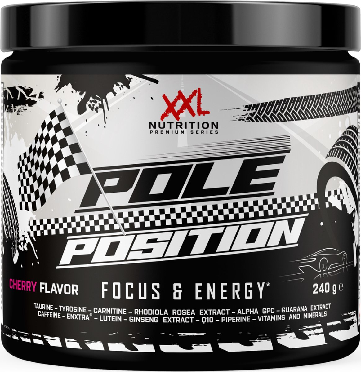 XXL Nutrition - Pole Position Focus & Energy - Pre-Workout Poeder - Cherry Flavor - 240 gram