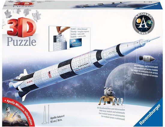 3D puzzel Apollo Saturn V raket
