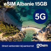 Albanië eSIM - 15 GB - Prepaid Simkaart - 42 Dagen - 4G & 5G - GoSIM