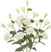 Bastix - Set van 3 kunstbloemen Platycodon-bloemen als een echte lente decoratieve bloem voor bruiloftskamer, woondecoratie, woonkamer, kantoor, bruiloftsboeket, party, bloemstuk, wit