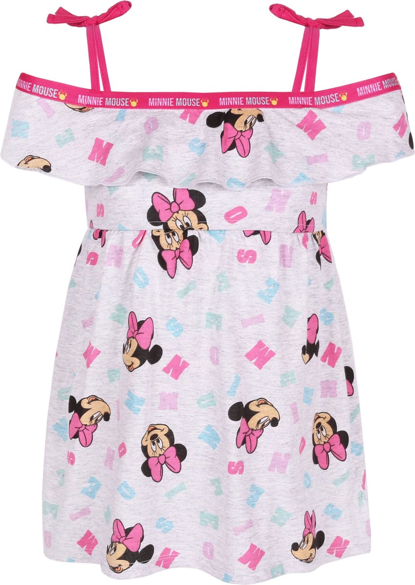 Disney Grijze, zomerse Spaanse jurk met letters - Minnie Mouse DISNEY Grijs