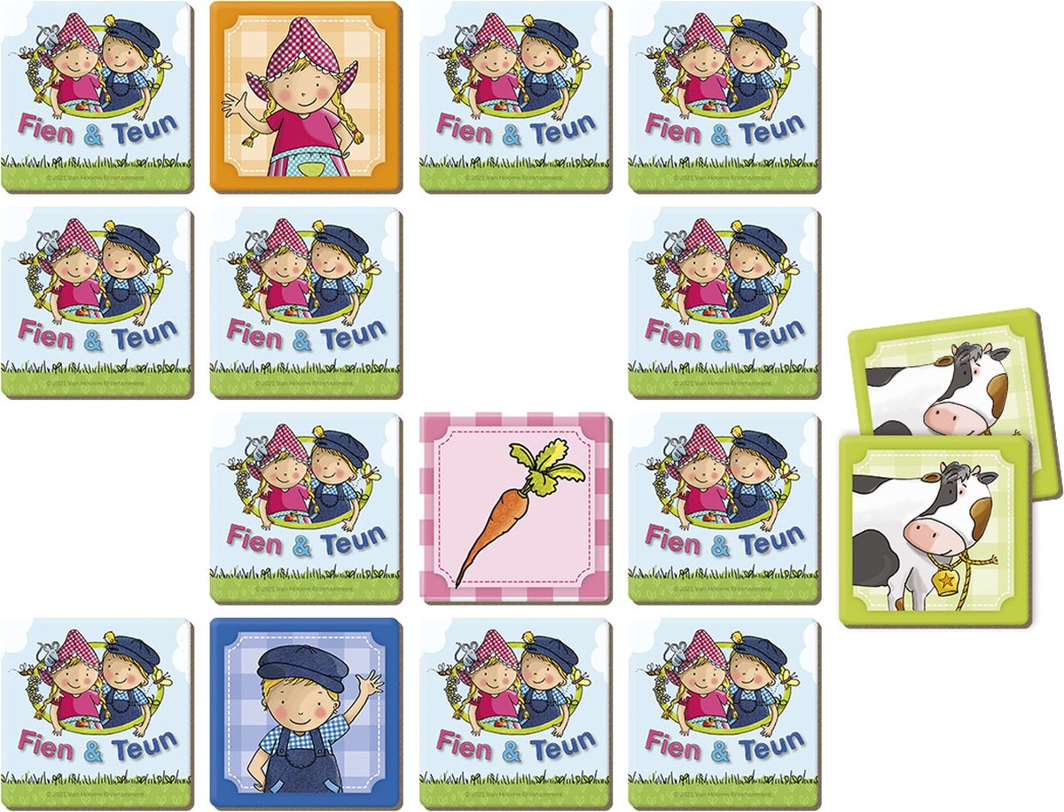 Fien & Teun memo spelletje - geheugen spel educatief spelgoed - boerderij - Bambolino Toys - Vanaf 3 jaar — afbeelding 3