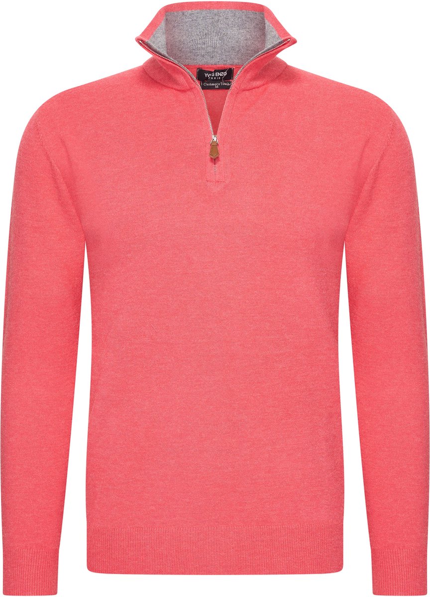 Heren trui Cashmere touch Schipperstrui met rits Coltrui Heren