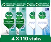 Dettol Doekjes Oceaan Hygienisch 110st - 4 Stuks - Voordeelverpakking
