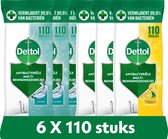 Dettol Doekjes Citrus Hygienisch 110st - 6 Stuks - Voordeelverpakking
