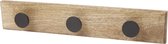 Mango Houten Kapstok - 3 Haken - FSC-gecertificeerd hout - Muurmontage - 43x8x4.5 cm - Luxe Design
