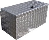 DE HAAN BOX I - 800x400x400 mm - waterdichte en stofdichte aluminium traanplaat disselbak - voorzien van vlinderslot, spansluiting of t-sluiting