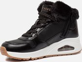 Skechers Uno - Cozy On Air Meisjes Sneakers - Black/Rose Gold - Maat 37