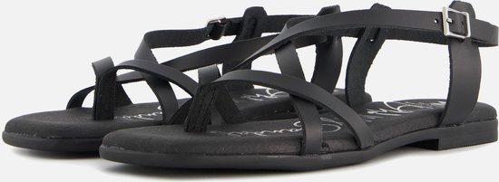 Oh My Sandals Athena Sandalen zwart Leer - Dames - Maat 39