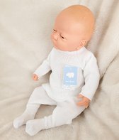 Mac Ilusion Gebreid Baby Pakje 2-dlg | 9201 | Wit | Met Voetjes | 0 maand | maat 50