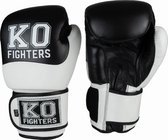 KO Fighters - Gants de boxe - Kickboxing - Boxe - Cuir - Lightning Jab - Wit - 10oz