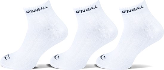 O’Neill Sneakersokken Unisex Quarter 3-Pack Wit - Maat 39-42