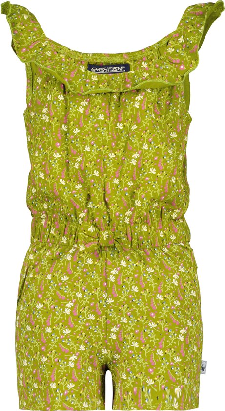 4PRESIDENT Meisjes jurk - AOP Army Green - Maat 164 - Meisjes jurken