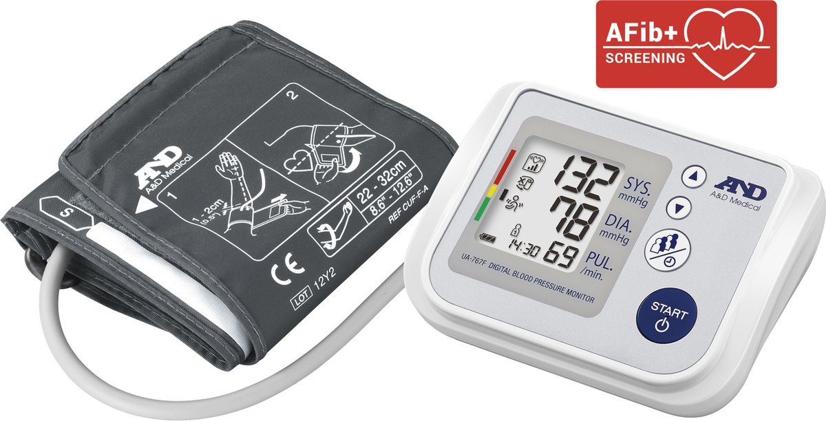 A&D Medical UA-767F - Bloeddrukmeter - Bovenarm