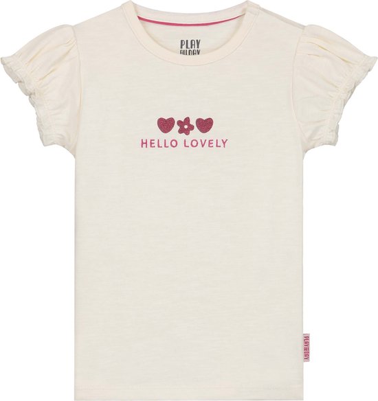 Play All Day peuter T-shirt - Meisjes - Dark Off-White - Maat 98