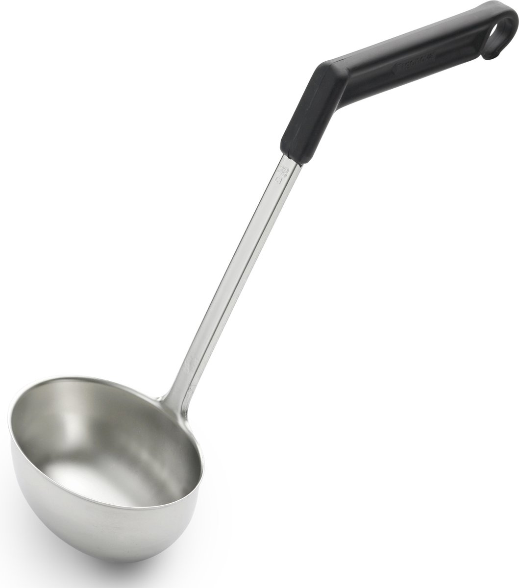 Gense Ergonova Soeplepel 28 cl Staal/Zwart