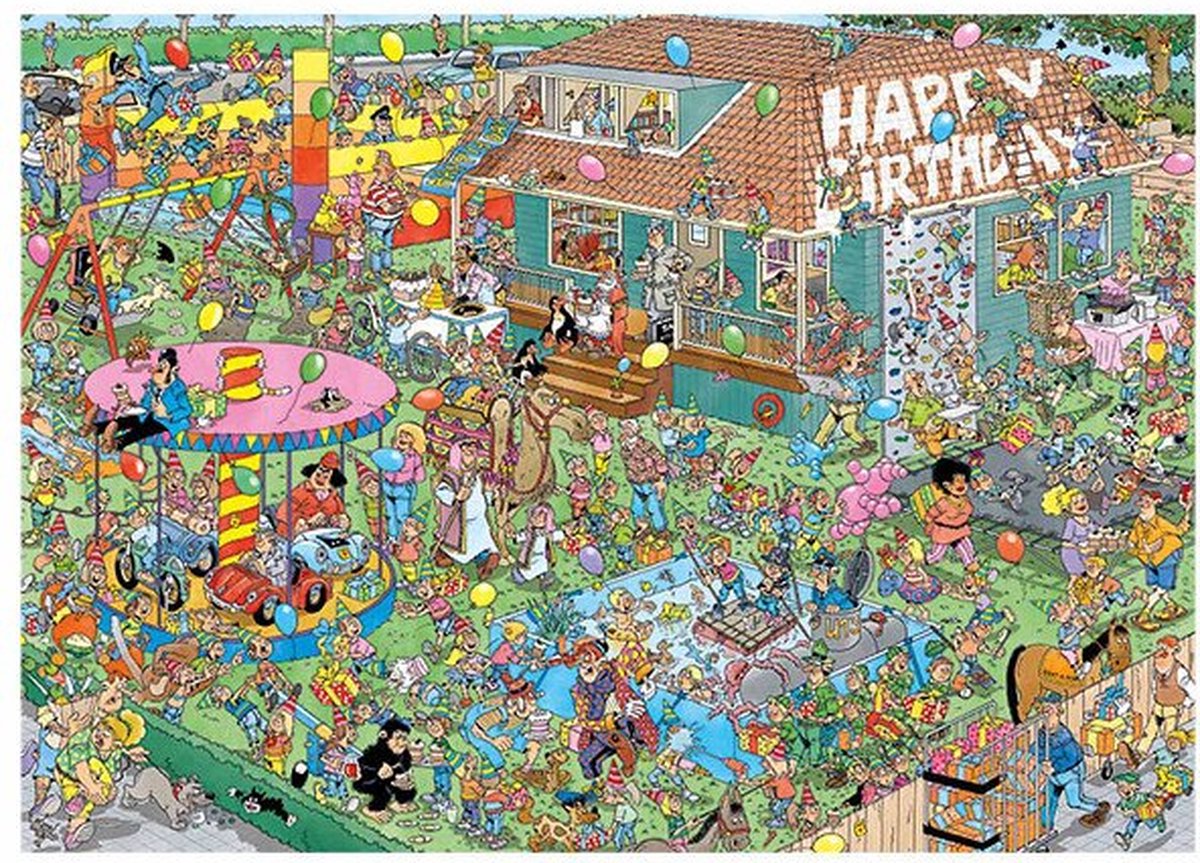 Jan van Haasteren - Kinderfeestje - 1000 stukjes puzzel - Legpuzzel — afbeelding 13