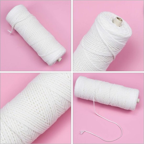 Lot De 20 Mèches Bougie Coton Naturel 15cm - DIY Bougies Maison Sans Fumée Nocive
