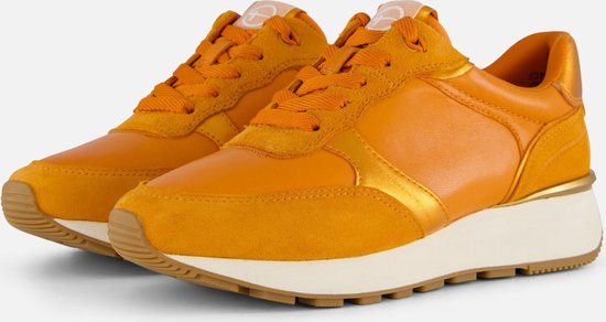 Tamaris Sneakers oranje Leer - Dames - Maat 40