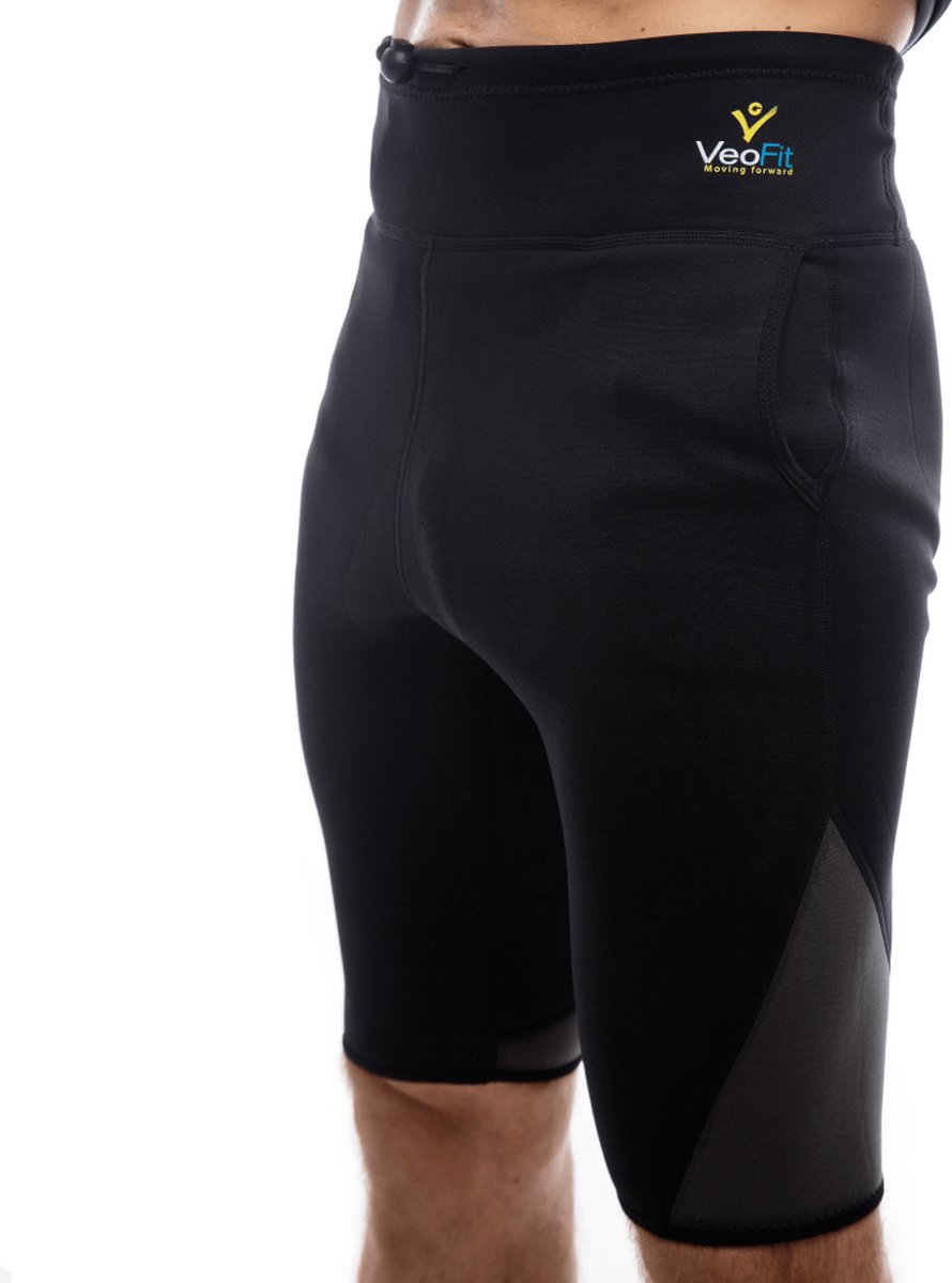 VeoFit Heren Sauna Short voor Optimale Vetverbranding en Prestatieverbetering: Intensief Trainen en Sneller Herstellen, Comfortabele Pasvorm, Beschikbaar in Maten S-XXXL