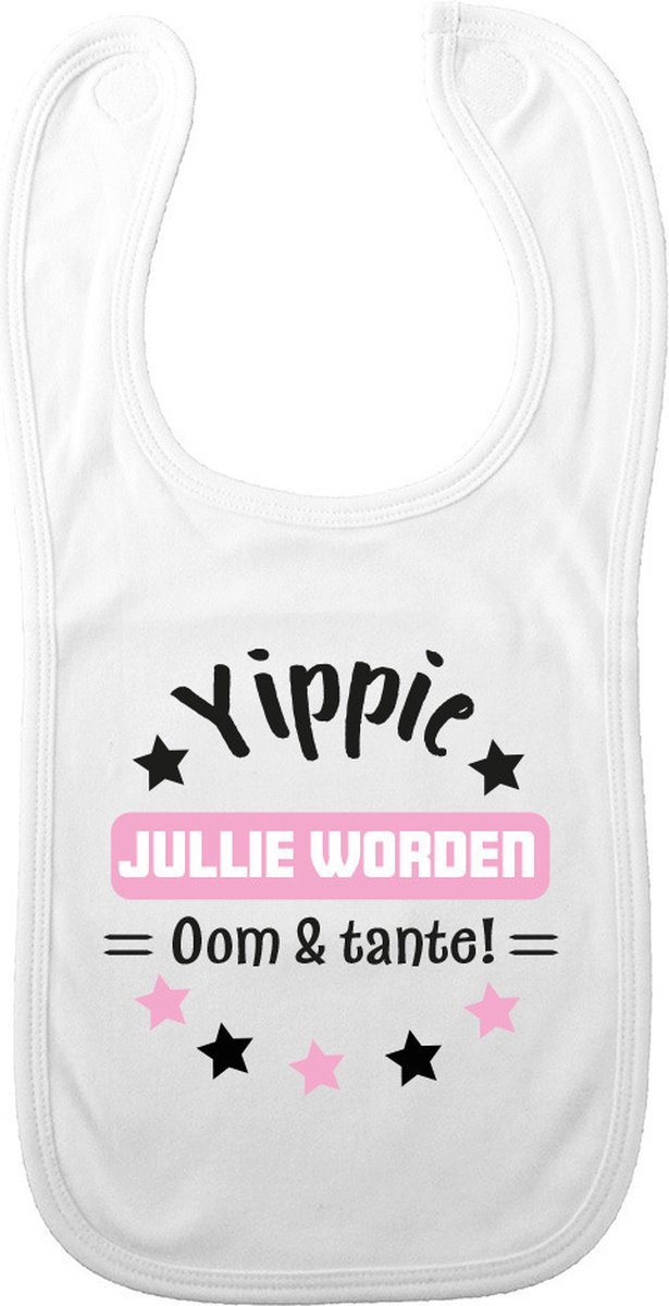 Goedkoopste Bellatio Decorations Baby slabbetje - roze - oom/tante - kraam cadeau - slab/morsdoek - zwangerschap