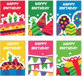 Cartes d'anniversaire - Lot de 12 cartes d'anniversaire