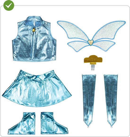 FUNIDELIA Déguisement Bloom pour femme - Winx Club - Taille : L - Blauw