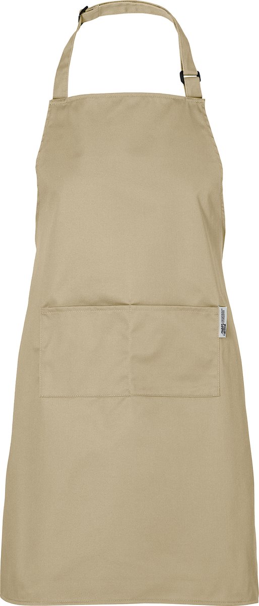 Chefs Fashion - Unisex Keukenschort - Beige schort - 2 zakken - Simpel verstelbaar - in meerdere kleuren - 71 x 82 cm