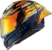 Nexx X.R3R Glitch Racer Orange Blue S - Maat S - Helm