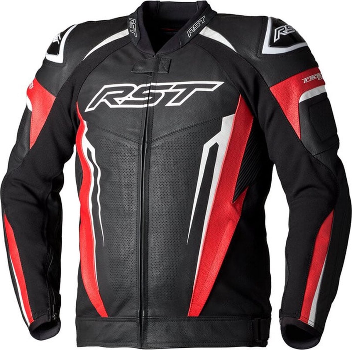 RST Tractech Evo 5 Red Black White Leather Jacket 56 - Maat - Jas