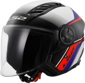 LS2 OF616 AIRFLOW II RUSH WHITE BLUE RED-06 L - Maat L - Helm