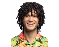 Boland - Pruik Levi Zwart - Krullen - Halflang - Mannen - - Rasta - Jamaica