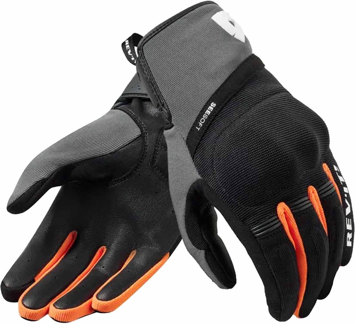 REV'IT! Gloves Mosca 2 Black Orange M - Maat M - Handschoen